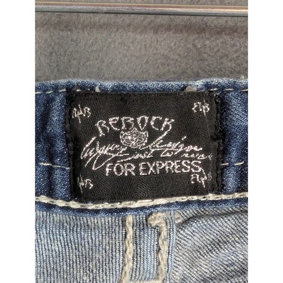 Express Women's Blue Boot Cut Jeans - Picture 11 of 16